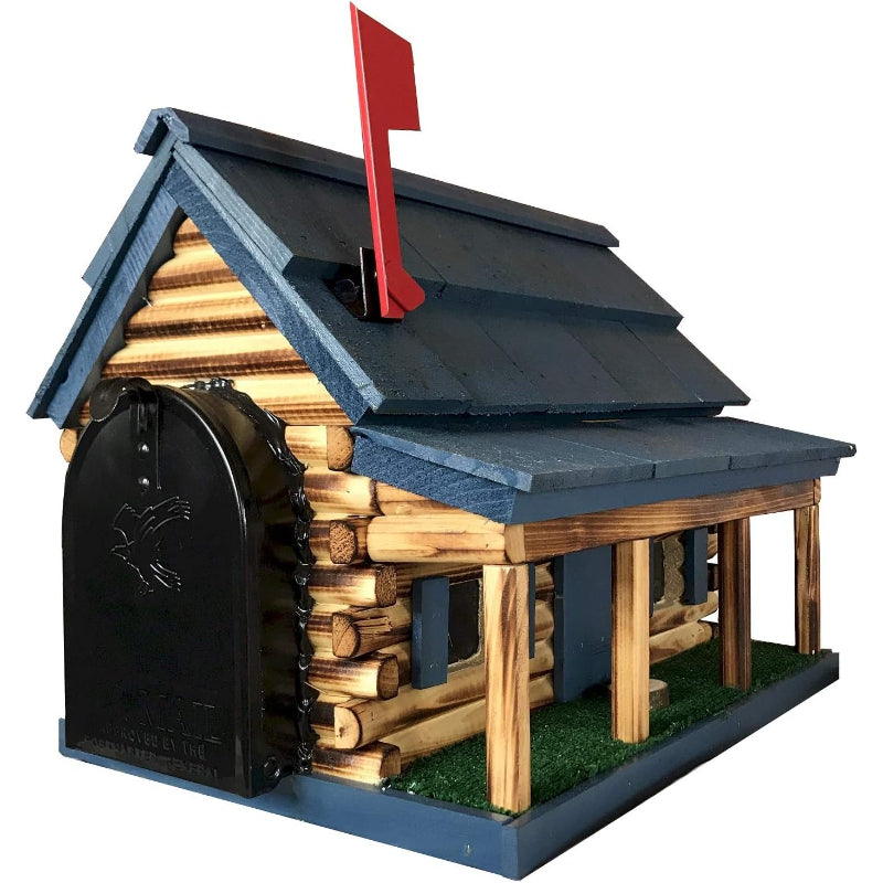 Wooden Mailbox with Porch, Amish Made