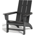 Poly Lumber Adirondack Chair, Black