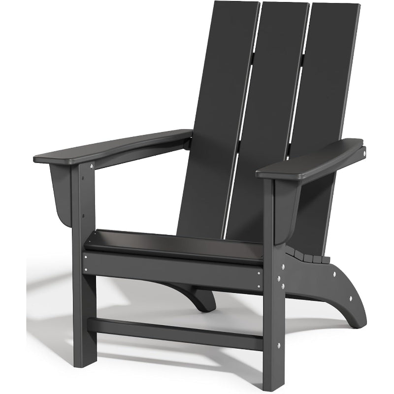 Poly Lumber Adirondack Chair, Black