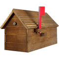 Cedar Outdoor Mailbox with Wood Roof