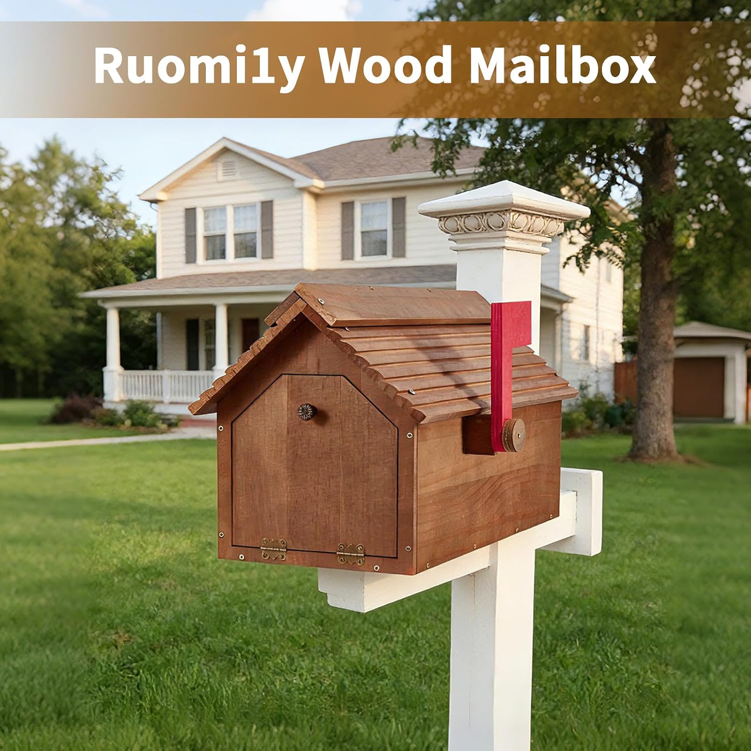 Wooden Mailbox, Cedar Mail Boxes for Outside