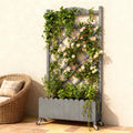 48" Raised Garden Bed with Trellis & Wheels