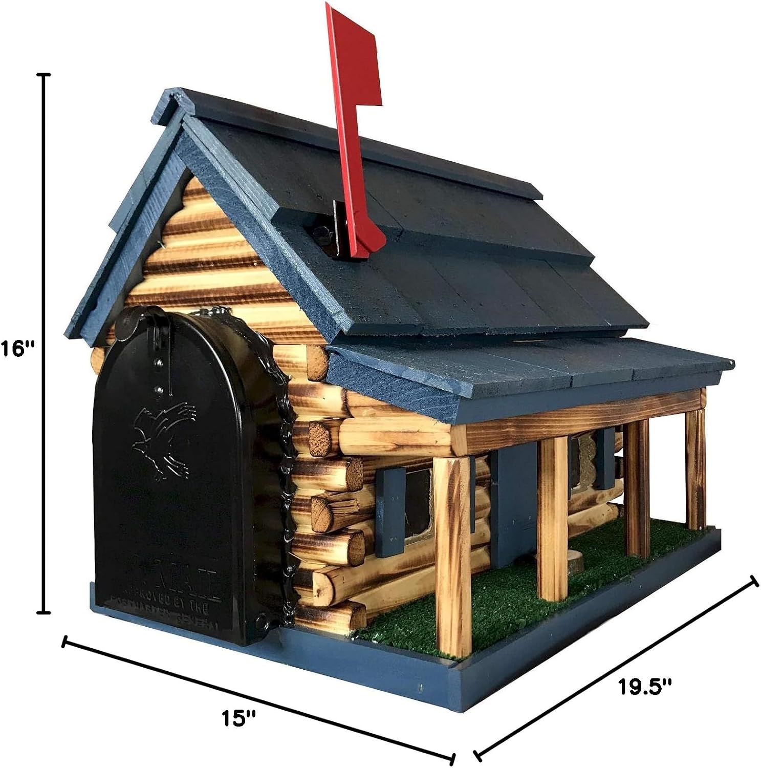 Wooden Mailbox with Porch, Amish Made