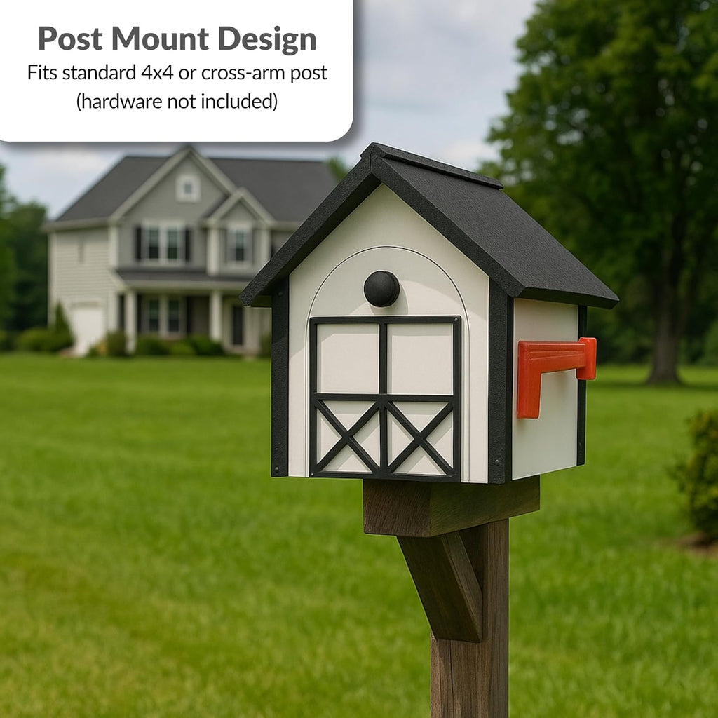 Large Farmhouse Post Mount Mailbox