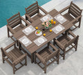 7-Piece HDPE Patio Dining Set, Coffee