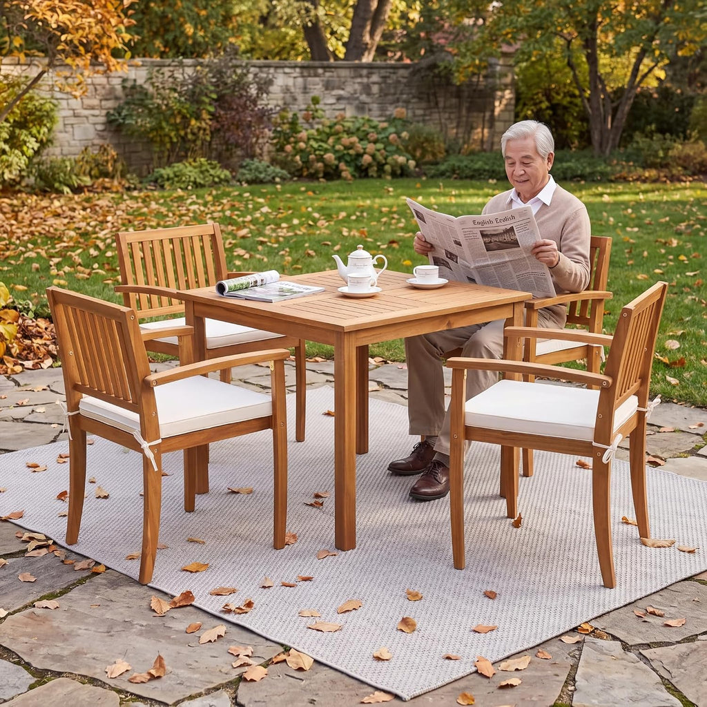 5-Piece Acacia Patio Dining Set