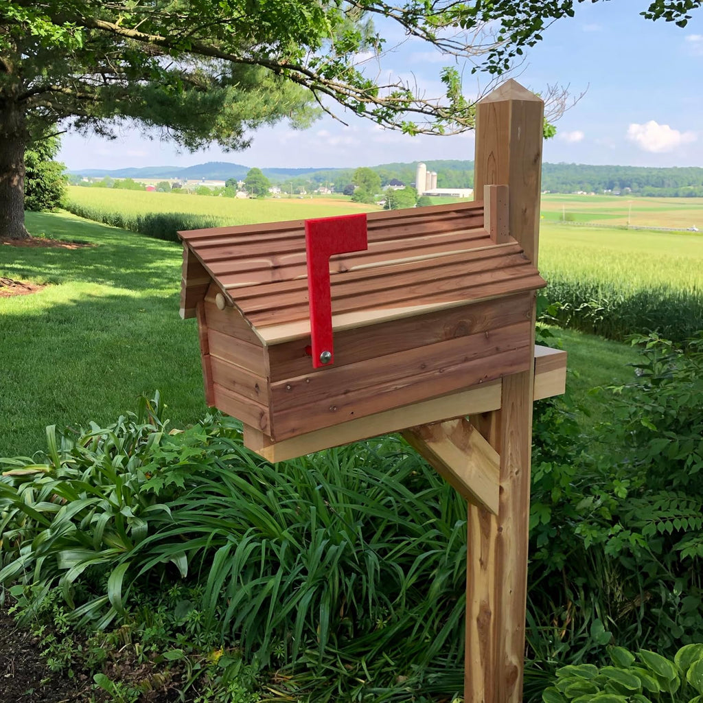 The Stone Bridge Cedar Mailbox, Handmade USA