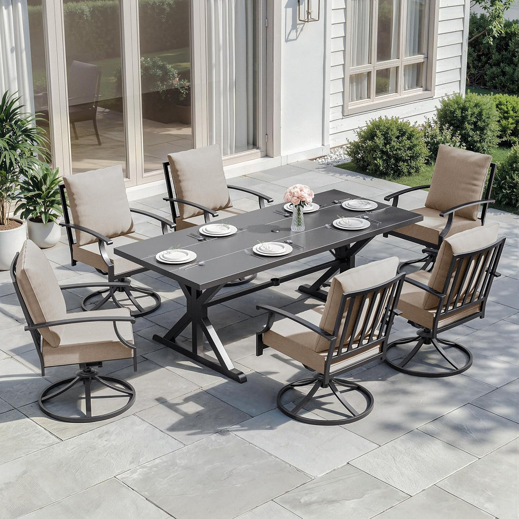 7-Piece Patio Dining Set, Sand