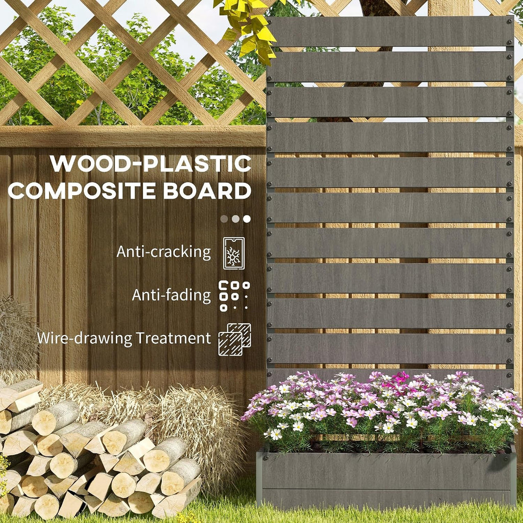 35.75"×15"×70.75" Raised Garden Bed with Trellis
