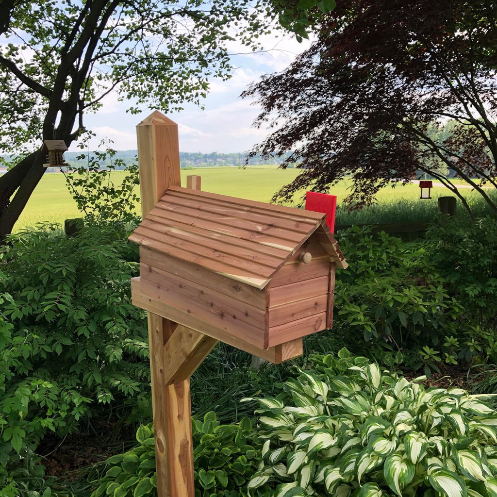 The Stone Bridge Cedar Mailbox, Handmade USA