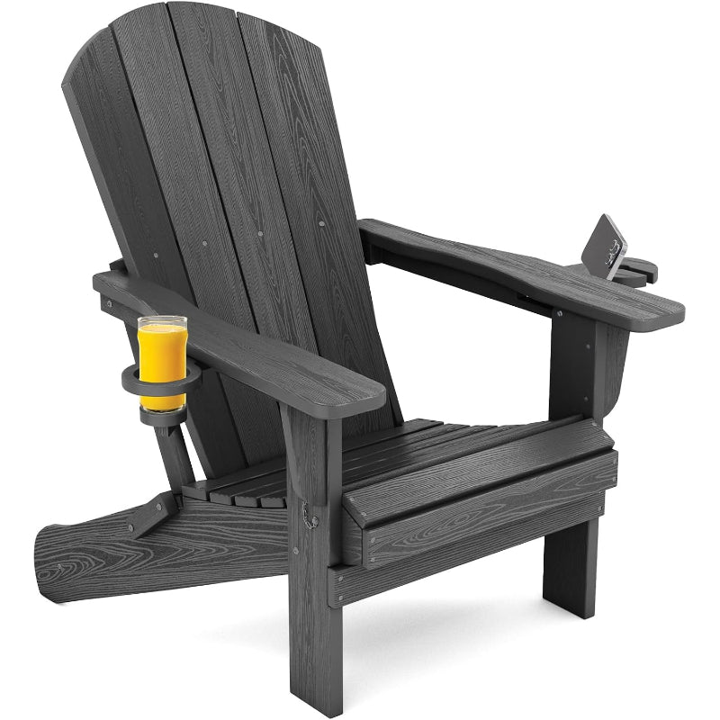 Foldable Adirondack Chair, Grey