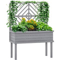 Raised Garden Bed with Trellis