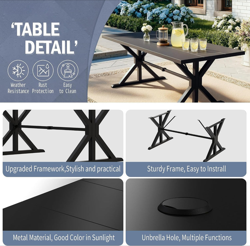 7-Piece Patio Dining Set, Sand