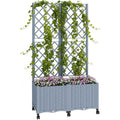 56.3" Planter Box with Trellis