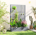 43"×16"×70" Raised Garden Bed with Trellis